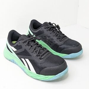 Reebok Nanoflex TR composite Toe Work Sneakers, Black, Women’s 8.5 Wide